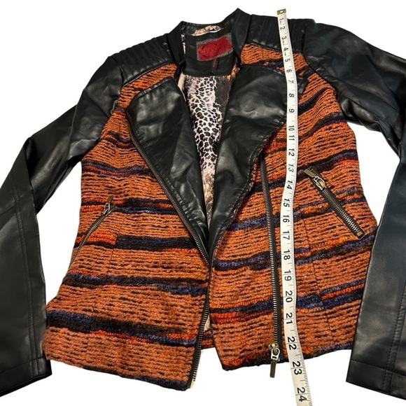 Celsius Premium Faux Leather Jacket Sz Small - Picture 12 of 13